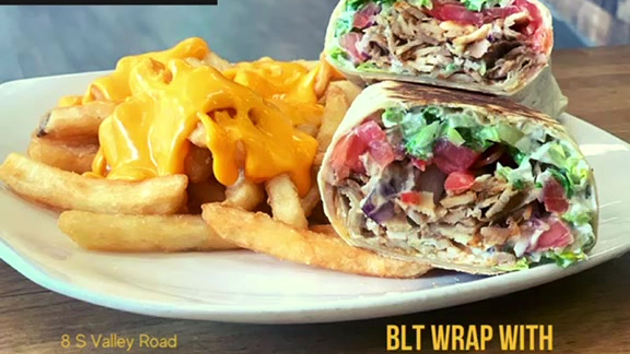 ABLT Wrap With Chicken & Cheese Fries